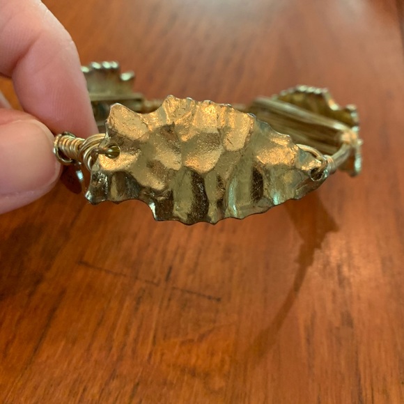 Gold Bourbon and Boweties Arrowhead Bangle - Picture 2 of 5